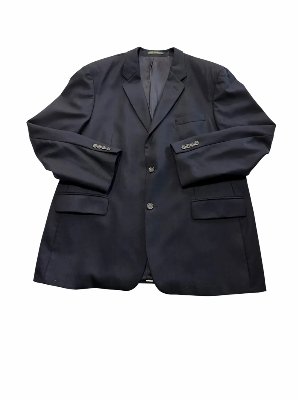 RALPH Ralph Lauren Black Wool Sport Coat Blazer Jacket Size 48R Classic Business